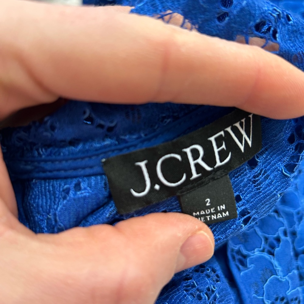 NWOT J. Crew Scalloped lace mockneck top - Picture 8 of 11